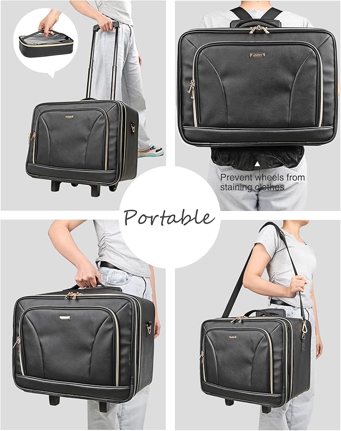 Relavel 17.7" Екстра голям козметичен органайзер, професионален козметичен куфар, чанта за гримьор, преносима кутия за грим, куфар за красота с регулируем разделител