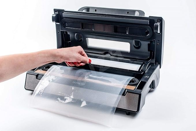 Maxxo VM Profi Professional вакуумна опаковка, двойно запечатване, 20 л/мин. Вакуумна помпа 900 mbar, вакуумна опаковка за храна, неръждаема стомана