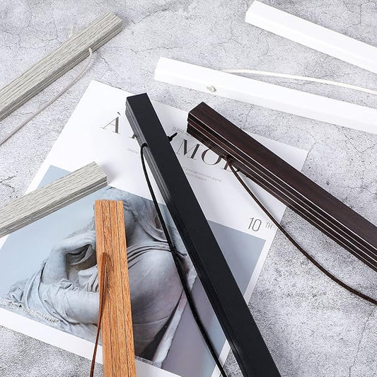 Фоторамка Магнитна рамка от естествено дърво за плакат (91.4 см, черна) (101.6cm Black)