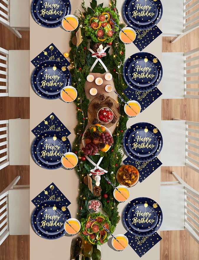 Комплект хартиени чинии и салфетки Nkaiso, 141 броя, лилави и сребърни детски прибори за хранене за рожден ден, комплект парти консумативи, включва хартиени чинии и салфетки, прибори за многократна употреба - 20 гости