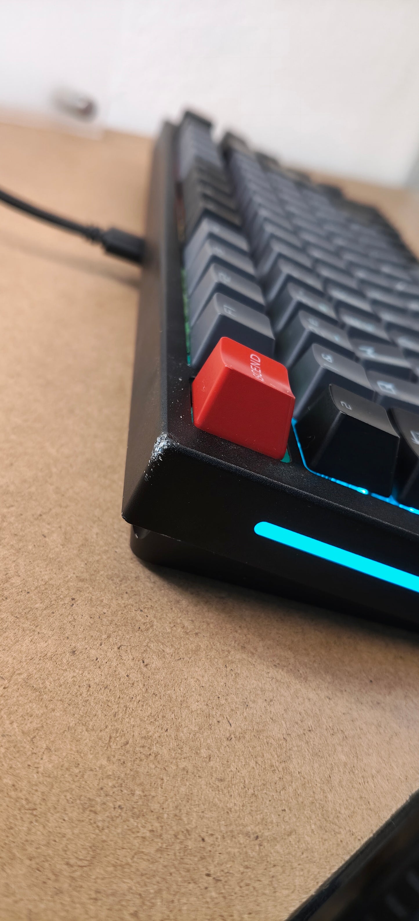 Клавиатура Glorious GMMK PRO 75% Pre-built, Механична, USB-C, Линеен превключвател ROG, Черен/Сив