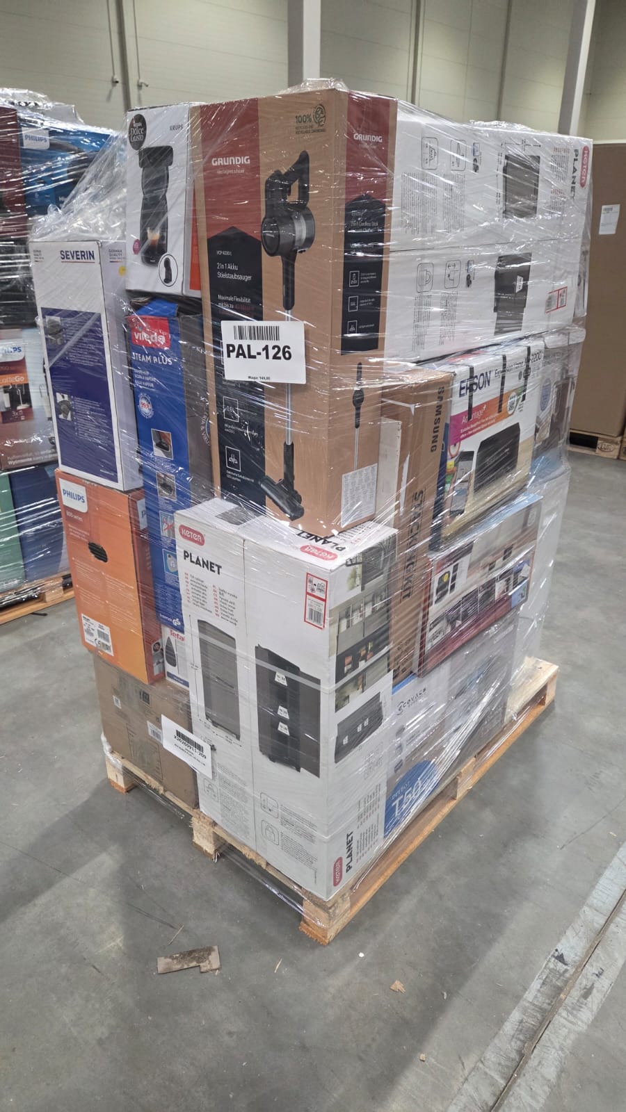 Микс палети Електрореди MIX A/B/C без манифест/Dyson,Bosch,Philips,Rowenta,Krups,Ecovacs,Bisell,Klarstein,HP