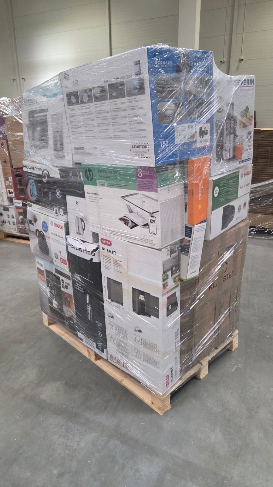 Микс палети Електрореди MIX A/B/C без манифест/Dyson,Bosch,Philips,Rowenta,Krups,Ecovacs,Bisell,Klarstein,HP