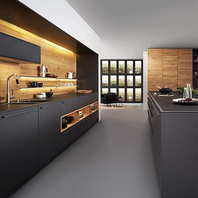 Самозалепващо фолио, самозалепващо, матово тъмносиво, 60x1000 см, водоустойчиво, фолио за мебели, кухненски шкафове, плотове, защитно фолио за стена, декоративно фолио „Направи си сам“