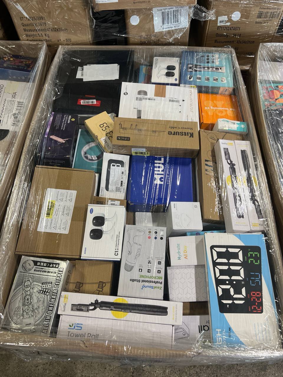 🔥 Amazon MIX палети! 60% електроника, останалите смесени категории🔥 📏 Височина: 100 см/80/120 Euro pallet