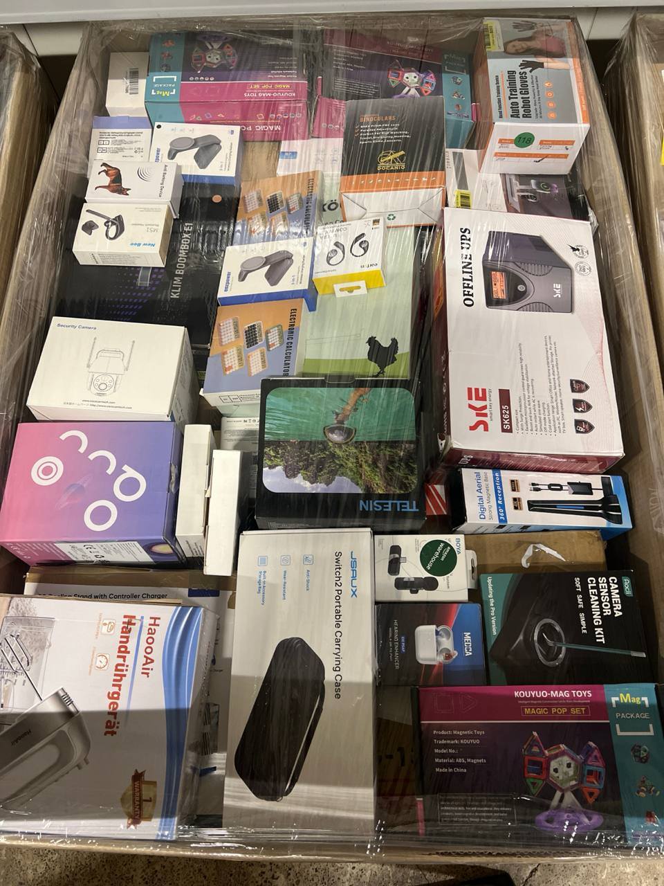 🔥 Amazon MIX палети! 60% електроника, останалите смесени категории🔥 📏 Височина: 100 см/80/120 Euro pallet