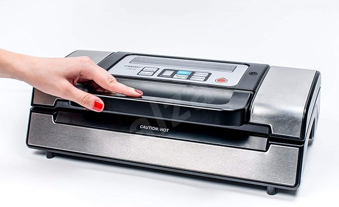 Maxxo VM Profi Professional вакуумна опаковка, двойно запечатване, 20 л/мин. Вакуумна помпа 900 mbar, вакуумна опаковка за храна, неръждаема стомана