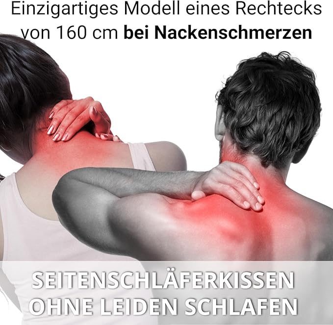 Възглавница за спане настрани, мемори пяна, 160 x 30 см XXXL, 100% възглавница за тяло, вискоеластичен гел, възглавница за кърмене, възглавница за спане настрани за деца и възрастни, ортопедична възглавница за спане настрани, възглавница за врата,