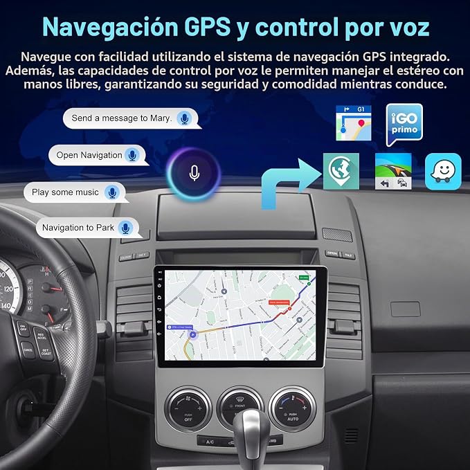 2GB+64GB Android автомобилно радио за Mazda 5 2005-2010 с безжичен Carplay и Android Auto, 9-инчово сензорно радио с 5G/WiFi, DSP, EQ, GPS, FM/RDS радио, SWC + камера за заден ход