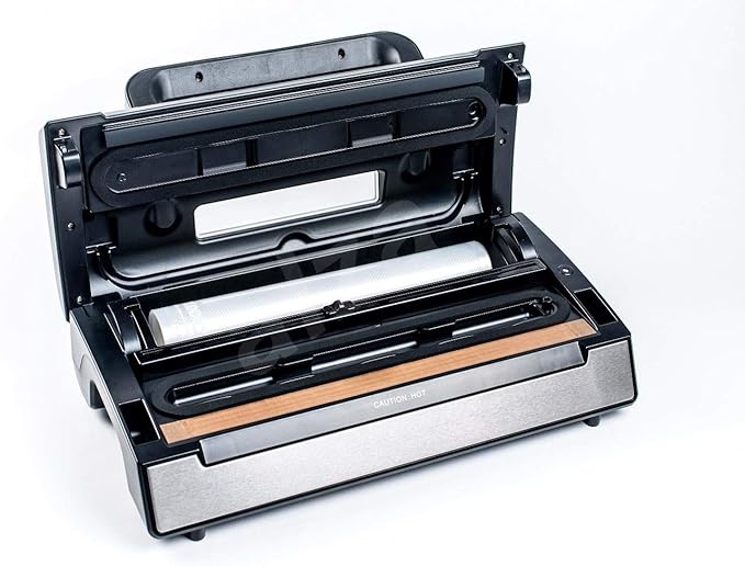 Maxxo VM Profi Professional вакуумна опаковка, двойно запечатване, 20 л/мин. Вакуумна помпа 900 mbar, вакуумна опаковка за храна, неръждаема стомана