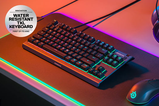 18 броя Гейминг клавиатура SteelSeries - Apex 3 TKL, RGB, DE, черна