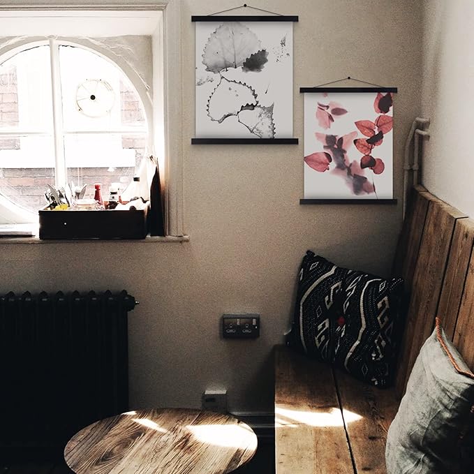 Фоторамка Магнитна рамка от естествено дърво за плакат (91.4 см, черна) (101.6cm Black)