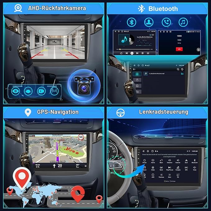 [2+64G] Android 13 автомобилна стерео система за Mercedes Benz Viano 2004-2011/Vito 2010-2015 с безжичен Carplay и Android Auto, 9-инчово сензорно радио с WiFi GPS DSP FM/RDS радио SWC+ AHD камера за задно виждане