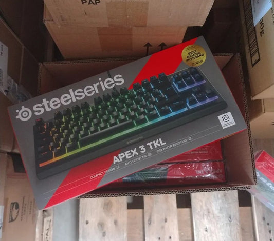 18 броя Гейминг клавиатура SteelSeries - Apex 3 TKL, RGB, DE, черна