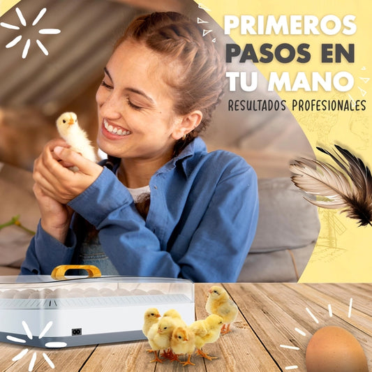 Автоматичен инкубатор за яйца за пилета и птици | XL +50 яйца | Автоматично въртене, контрол на температурата и измервател на влажността | Премиум инкубатор за яйца за ферма и дом