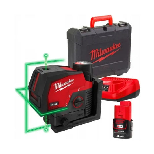 Лазерен нивелир Milwaukee M12 CLLP-301C/ 12V/ 3Ah